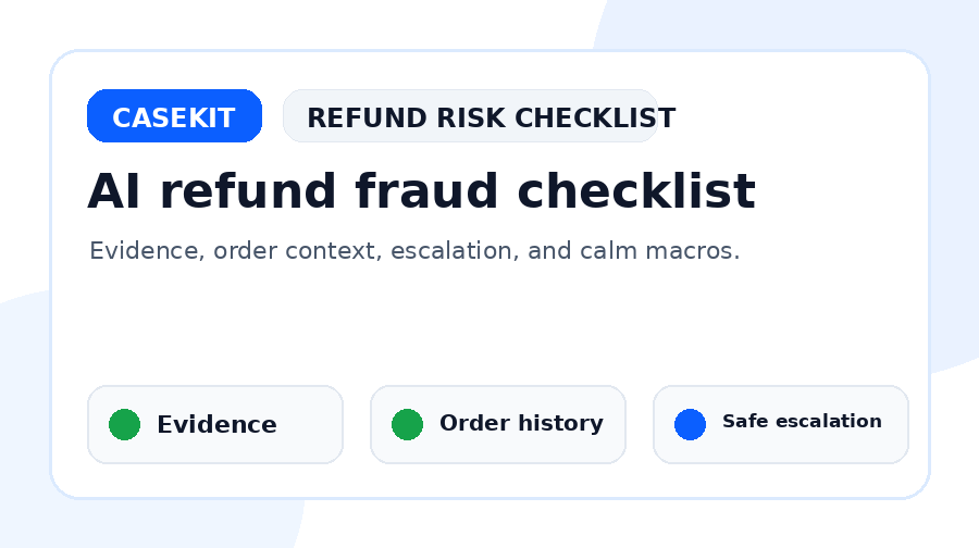 AI refund fraud checklist for fake damage claims in ecommerce support