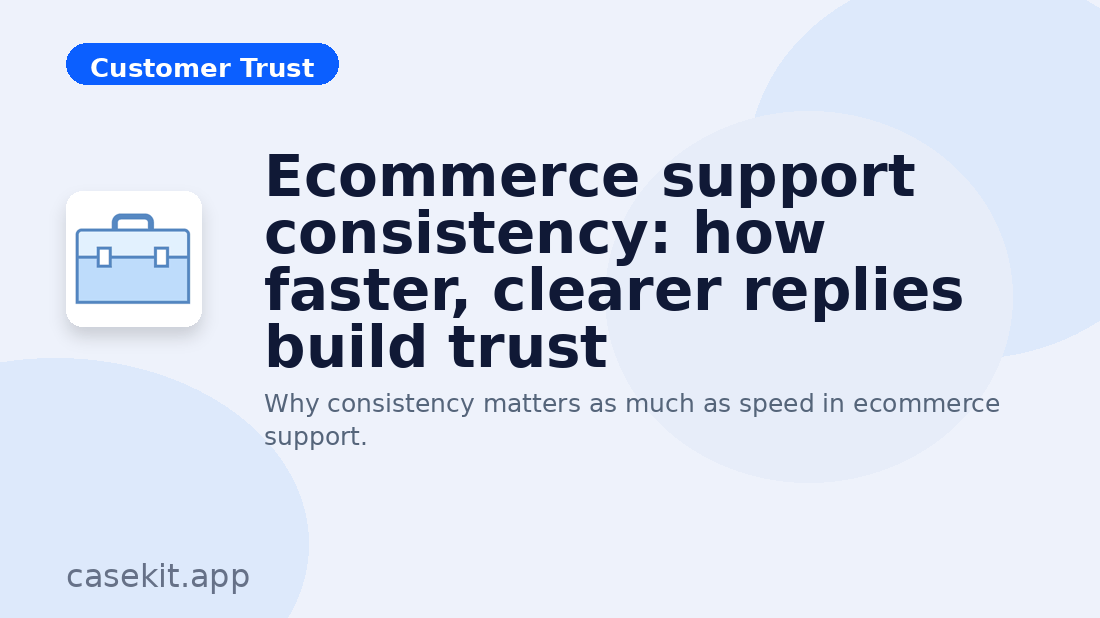 Illustration for ecommerce support consistency